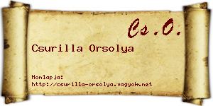 Csurilla Orsolya névjegykártya